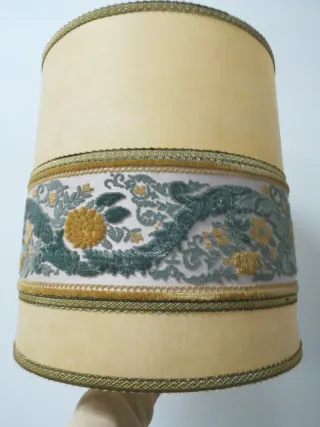 Tulipa lámpara vintage tela y terciopelo