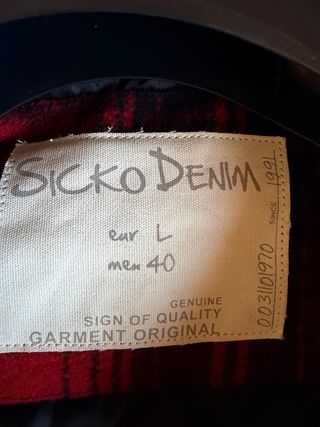 Chaqueta cuadros roja hombre Talla L