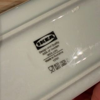 Bandeja Ovalada Cerámica Ikea Blanca