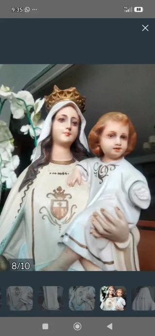 Virgen de la Merced 42 cm pasta.