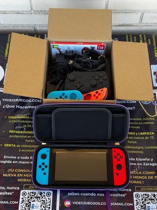 Nintendo Switch Azul/Rojo + Accesorios