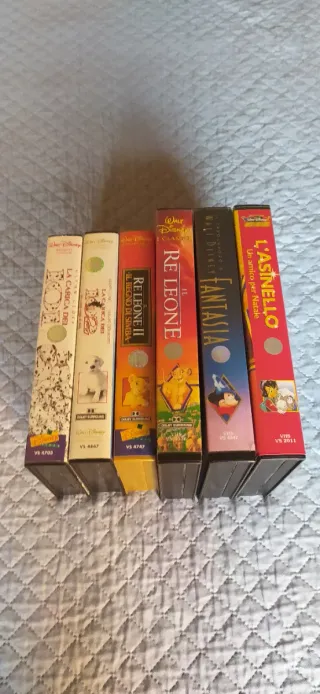 6 VHS Walt Disney Classici