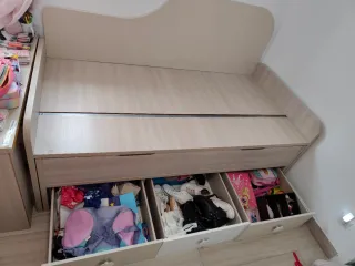 Dormitorio Juvenil Completo (Cama,Armario Tocador)