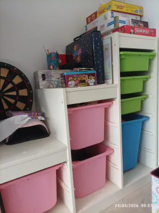 Mueble infantil 4 cubos blanco