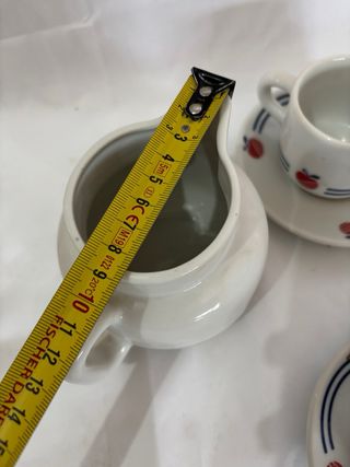 Juego de café/té porcelana con manzanas