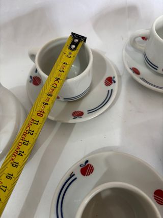 Juego de café/té porcelana con manzanas