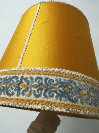 Pantalla lámpara vintage dorada