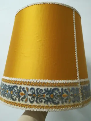 Pantalla lámpara vintage dorada