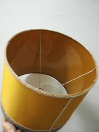 Pantalla lámpara vintage dorada