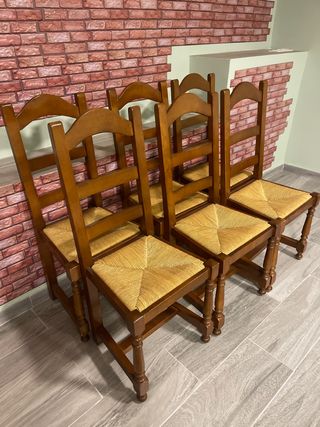 Silla de Madera Maciza. Hasta 6 unidades