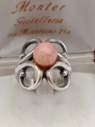 Anello Argento 925 Ottaviani corallo regolabile