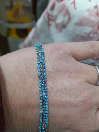 Bracciale acciaio 3 fili strass multicolor