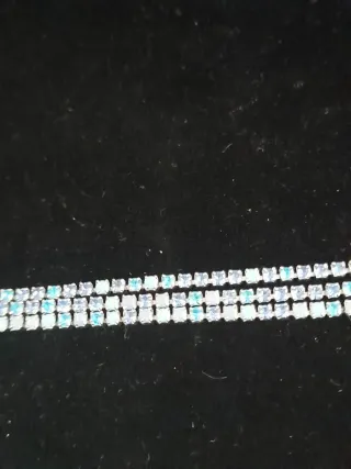 Bracciale acciaio 3 fili strass multicolor