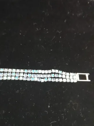 Bracciale acciaio 3 fili strass multicolor