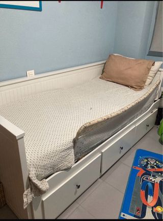 Diván Ikea Hemnes Blanco con Cajones