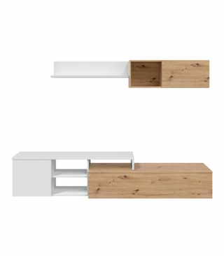 Mueble De Salón 221 Cm. Roble Nodic Y Blanco Arti