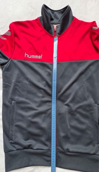 Chaqueta deportiva Hummel gris y roja
