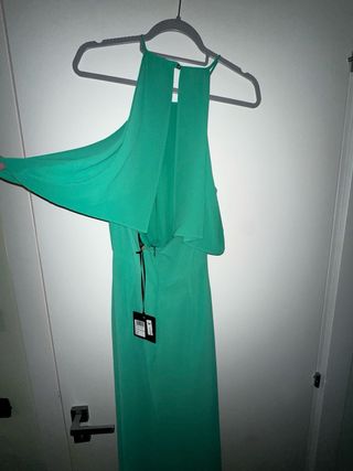 Vestito Liu Jo lungo verde con scollatura posterio