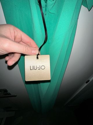 Vestito Liu Jo lungo verde con scollatura posterio