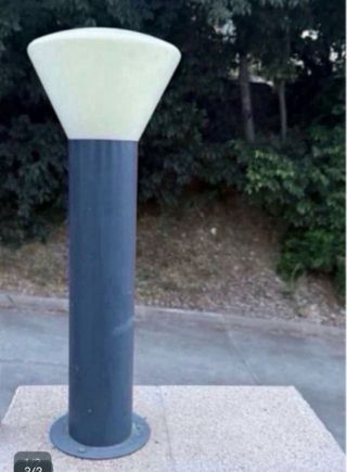 2 Farolas Exterior Metal Gris y Blanco