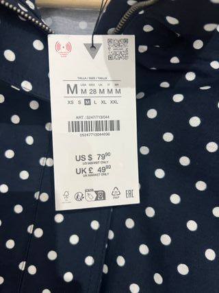 Chaqueta Zara Lunares Talla M