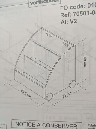 Librería infantil con ruedas
