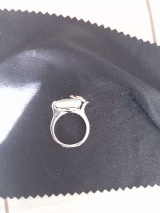 Anillo Plata y Perla Ajustable