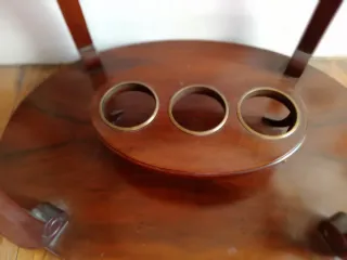 Carrito bar de  madera marquetería con ruedas