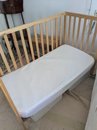 Cuna de madera ikea 60x120 (con o sin colchón)