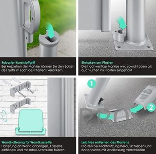 Toldo lateral de aluminio extensible - Kesser
