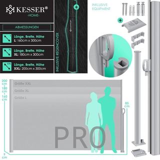 Toldo lateral de aluminio extensible - Kesser