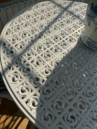 Mesa y 4 Sillas Hierro Forjado