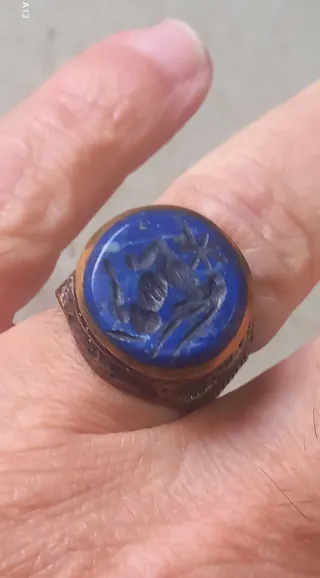 Vecchio anello sigillo afhgano mm 17,8