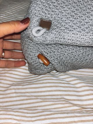 Saco punto invierno capazo gris