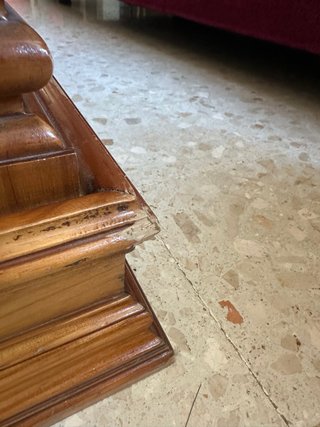 Mesa centro madera y cristal