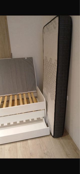 Cama nido blanca con 2 cajones