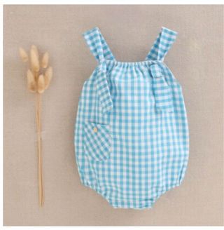 Pelele Dadati Algodón Azul Cuadros