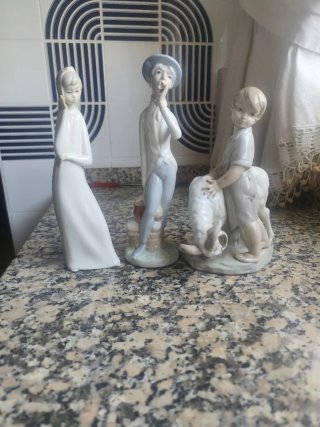 7 figuras porcelana, 2 Lladro