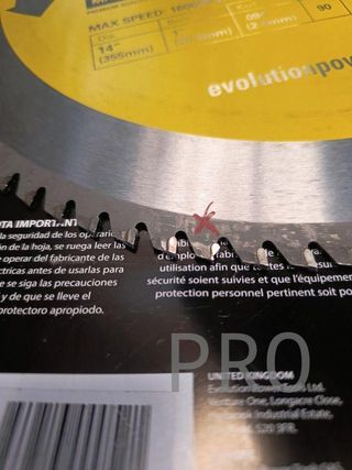 Hoja de sierra S355TCT-90CS de 355 mm para cortar