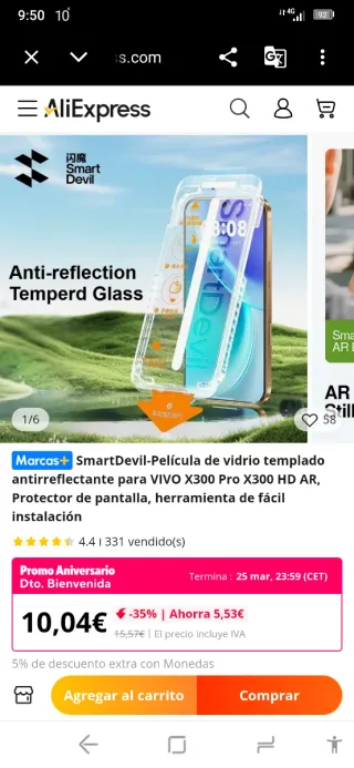3 Protectores Pantalla Vivo X300