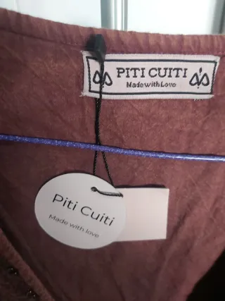 Chaleco Piti Cuiti Flecos y Perlas Talla Única