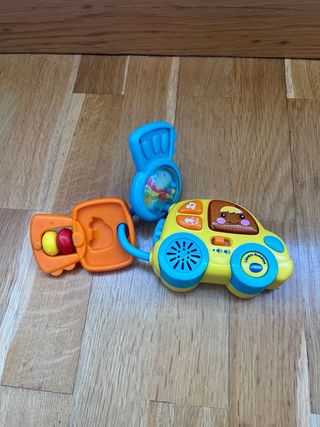 Lote Juguetes Bebé: Aro, Coche, Bloque