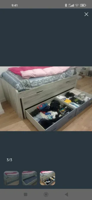 Cama nido con cajones