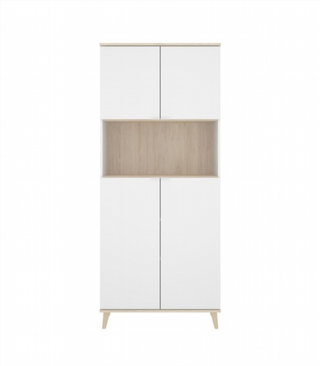 Mueble Alto Auxiliar Wok. Blanco/Natural