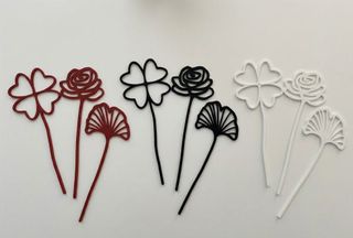 Marcadores de libros flores y hojas