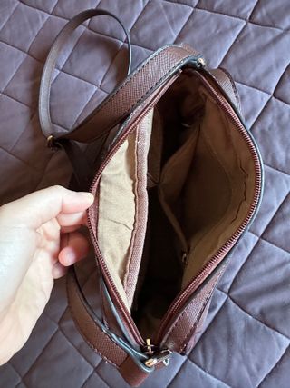 Bolso Nylon Tonos Marrones Mujer Cremallera