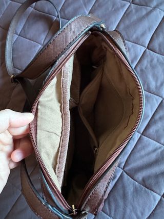 Bolso Nylon Tonos Marrones Mujer Cremallera