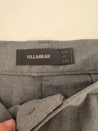 Pantalón de traje gris Stradivarius