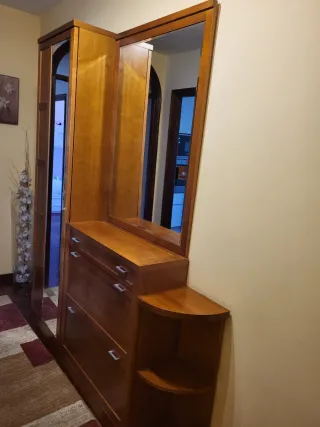 Mueble entrada con armario perchero y zapatero