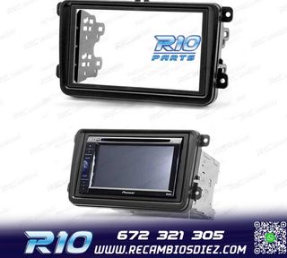MARCO NEGRO RADIO 2-DIN PARA SEAT ALTEA LEON TOLEDO SKODA FA